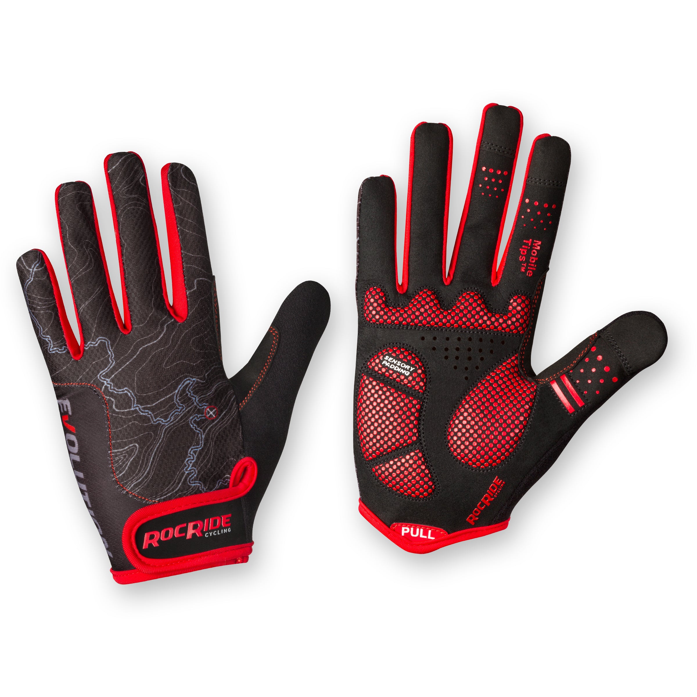 Evolution Full Finger Cycling Gloves with Sensory Gel Padded Protection